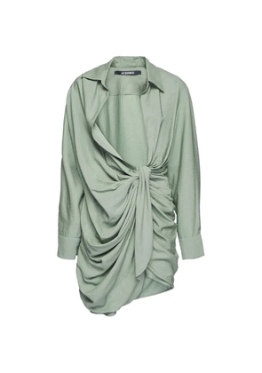 Jacquemus La Robe Bahia asymmetric mini dress - Green