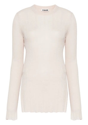 Jil Sander fine-ribbed top - Neutrals