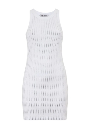 The Attico crystal-embellished tank dress - White