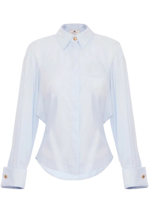 Elisabetta Franchi embroidered cotton shirt - Blue