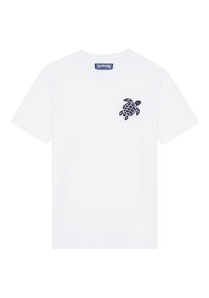 Vilebrequin crew-neck turtle-embroidered T-shirt - White