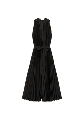 TWINSET pleated V-neck midi dress - Black