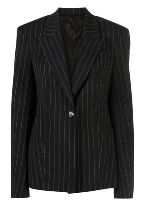 The Attico Glen pinstripe single-breasted blazer - Blue