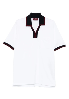 Gucci polo-collar cotton T-shirt - White