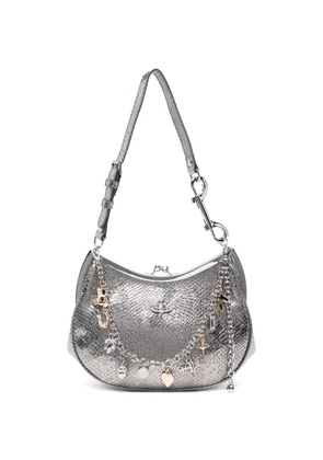 Vivienne Westwood python-embossed leather shoulder bag - Silver