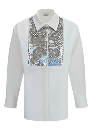 Alexander McQueen sequin-embellished cotton shirt - White