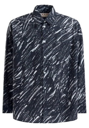 Marni sketch-style print shirt - Black