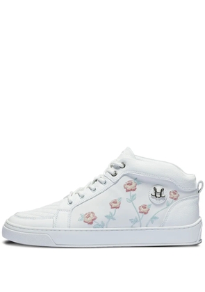 Leandro Lopes Ezio embroidered-floral sneakers - White