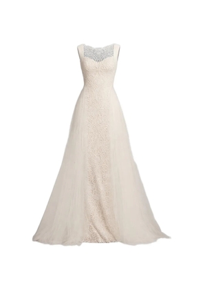 Tadashi Shoji Alamo Dot embroidered bridal gown - Neutrals