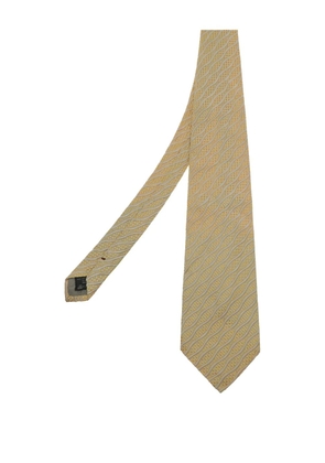 Ermenegildo Zegna Vintage wave-pattern silk tie - Yellow