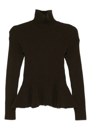 Max Mara ribbed peplum knitwear - Green