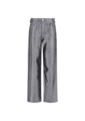 rag & bone five-pocket wide-leg jeans - Grey