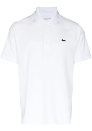 Lacoste logo-patch short-sleeved polo shirt - White