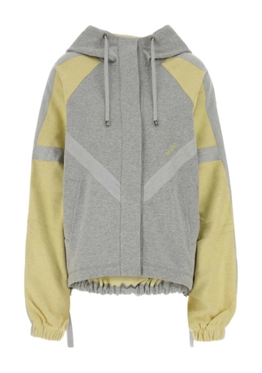 The Attico two-tone hooded jacket - Grey
