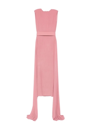 Solace London Tavia pleated belted maxi dress - Pink