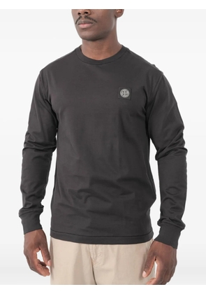 Stone Island long-sleeved patch T-shirt - Black
