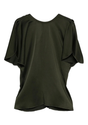 Victoria Beckham draped-sleeve blouse - Green