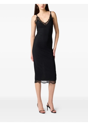 Philipp Plein lace midi dress - Black