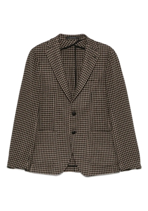 Tagliatore houndstooth blazer - Black