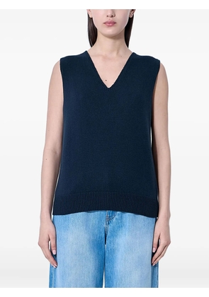 The Row V-neck vest - Blue