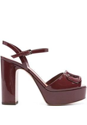 Valentino Garavani 115mm VLogo Signature leather sandals - Red