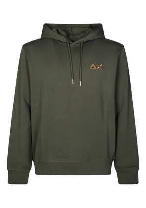 Sun68 logo-embroidered hoodie - Green
