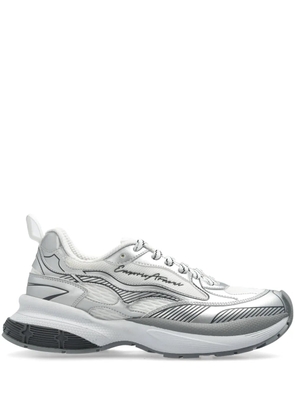 Emporio Armani logo-embossed sneakers - White