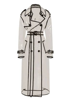 Dolce & Gabbana KIM DOLCE&GABBANA contrast-trim trench coat - Black