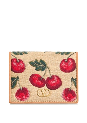 Valentino Garavani VLogo Signature Cherryfic wallet - Brown