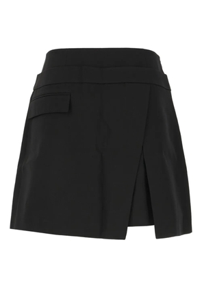 Juun.J asymmetric pocket mini skirt - Black