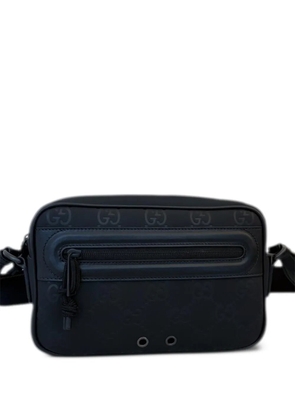 Gucci monogram embossed messenger bag - Blue