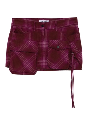 The Attico plaid pocket mini skirt - Red