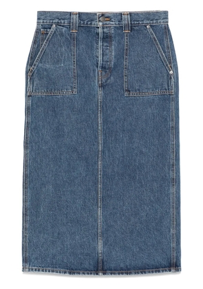 KHAITE Genevieve midi skirt - Blue