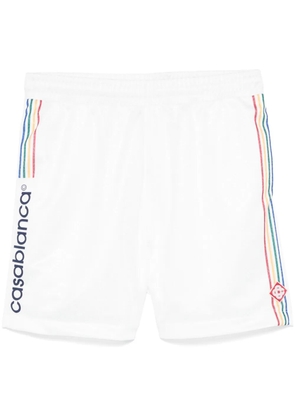 Casablanca monogram-jacquard shorts - White