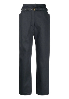 Veronique Leroy belted-waist tailored trousers - Grey