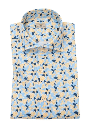 Sonrisa floral-print linen shirt - Blue