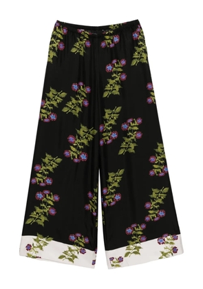 Cynthia Rowley floral-print trousers - Black