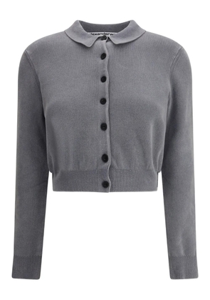 Alexander Wang cropped cardigan - Grey