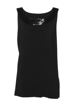 ELENA MIRO` sequin-detail top - Black