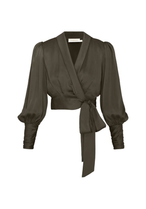 ZIMMERMANN wrap tie blouse - Green
