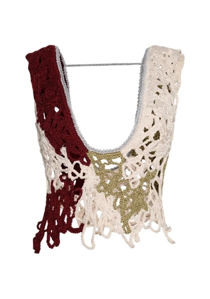 MAYSHA floral V-neck top - Neutrals