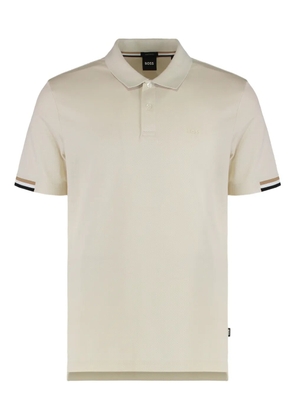 BOSS button-fastening polo shirt - Neutrals