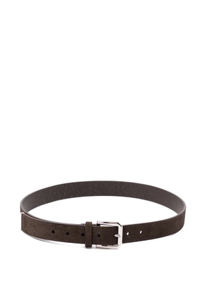 Brunello Cucinelli silver-buckle leather belt - Brown
