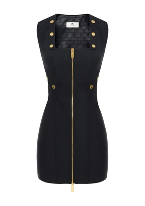Elisabetta Franchi jewel-button mini dress - Black