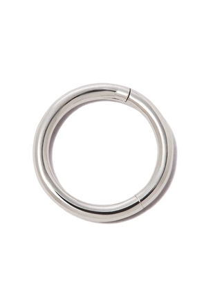 MARIA TASH 18kt white gold plain single hoop earring - Silver
