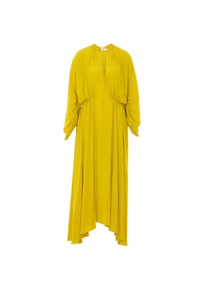 Lanvin self-tie pleated maxi dress - Yellow