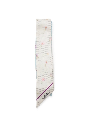 Valentino Garavani floral polka-dot scarf - Neutrals