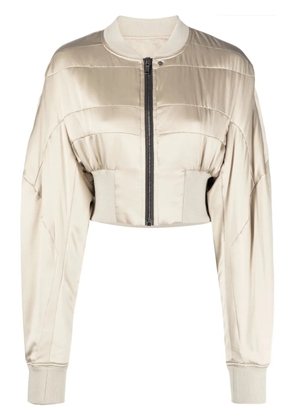 Rick Owens Girders cropped bomber jacket - Neutrals