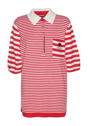 Marina Rinaldi striped polo shirt - Red