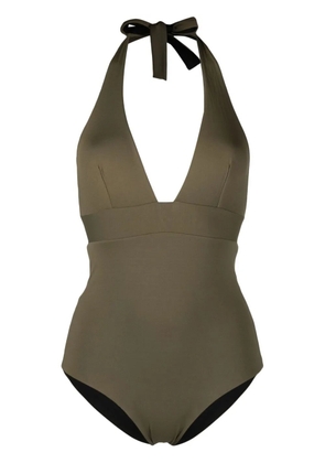 Fisico reversible V-neck one-piece - Green